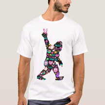 Peace Kärlek Bigfoot Hippie Funny Bigfoot Älskare