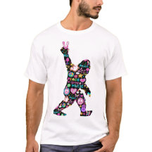 Peace Kärlek Bigfoot Hippie Funny Bigfoot Älskare