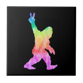 Peace Kärlek Bigfoot Kakelplatta