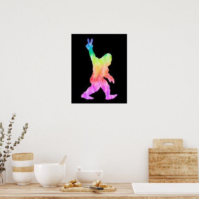Peace Kärlek Bigfoot Poster (Kök)