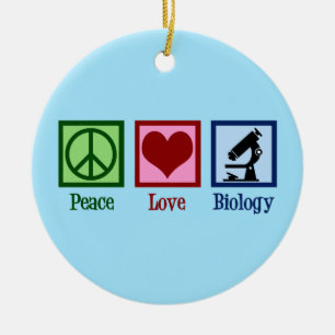 Peace Kärlek biologi Julgransprydnad Keramik