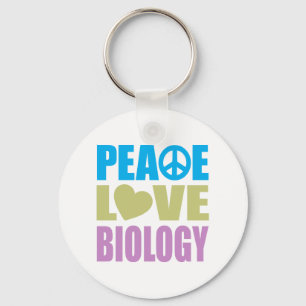 Peace Kärlek biologi Nyckelring