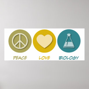 Peace Kärlek biologi Poster
