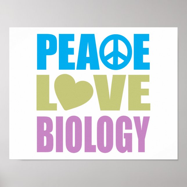 Peace Kärlek biologi Poster (Framsidan)