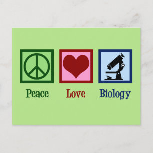 Peace Kärlek biologi Vykort
