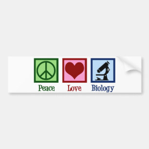 Peace Kärlek biologilärare Bildekal