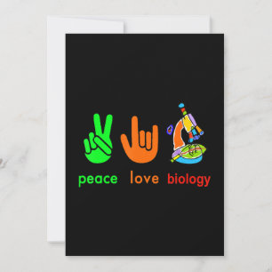 Peace Kärlek Biology Microscope Painter Science Te Julkort