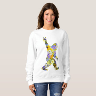 Peace Kärlek Blommigt Bigfoot T Shirt
