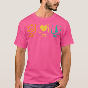 Peace Kärlek Boba Graphic Tea Älskare Tea Drinker T Shirt