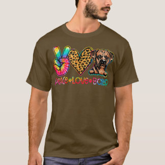 Peace Kärlek Boer Tie Dye Hund älskare T Shirt