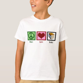 Peace Kärlek Bokar Cute Bookworm Kids Tee Shirt