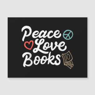 Peace Kärlek Bokar Geeky & Cute Reading
