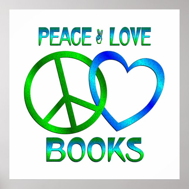 Peace Kärlek BOKAR Poster (Framsidan)