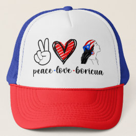 Peace Kärlek Boricua Keps
