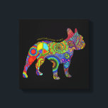 "Peace Kärlek & Boston Terriers", pop Art Canvas<br><div class="desc">Den här unika designen ger en underbar gåva till en Boston Terrier fläkt! Det färgstarka psykedeliska mönster är vibrerande och ger definitivt en öga-fångstande visning. DoggyStyle Design Studio, fira människans bästa vän! © 2014 DoggyStyle Design Studio</div>