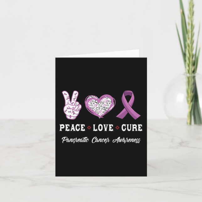 Peace Kärlek botar Pancreatic Cancer-medvetandet m Kort (Framsida)