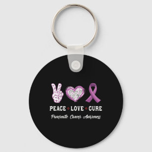 Peace Kärlek botar Pancreatic Cancer-medvetandet m Nyckelring