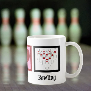 Peace Kärlek Bowling Cute Kaffemugg
