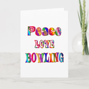 Peace Kärlek Bowling Kort