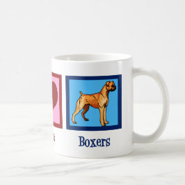 Peace Kärlek Boxers Cute Boxer Hund Kaffemugg
