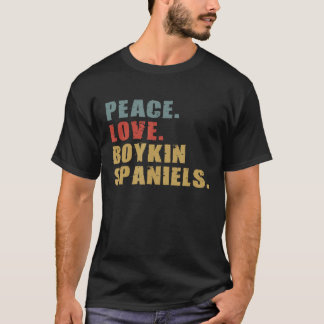 Peace Kärlek Boykin-spanjorerna Adg125b T Shirt