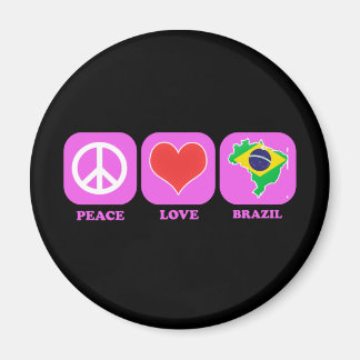 Peace Kärlek Brasilien Magnet