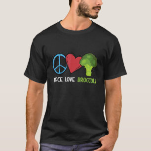 Peace Kärlek Broccoli Brocollini Florets Broccoli  T Shirt