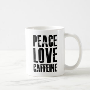 PEACE KÄRLEK CAFFEINE KAFFEMUGG