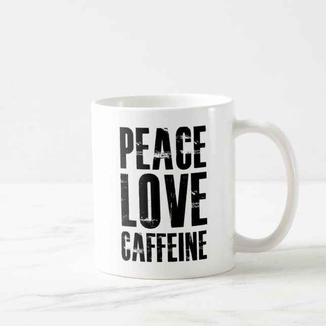 PEACE KÄRLEK CAFFEINE KAFFEMUGG (Höger)