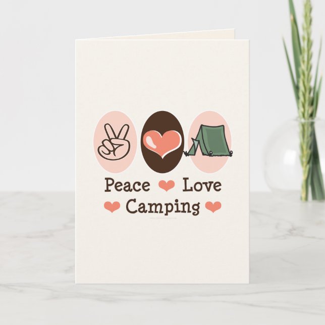 Peace Kärlek Camping Greeting Card Kort (Framsida)