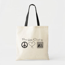 Peace Kärlek Camping Tote Bag