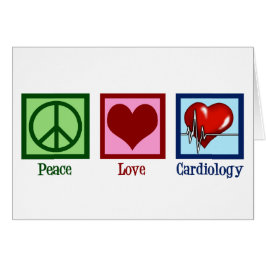 Peace Kärlek Cardiology Office Helgdag Card Hälsningskort