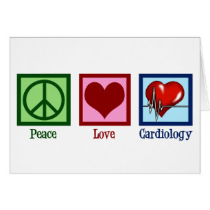 Peace Kärlek Cardiology Office Helgdag Card Hälsningskort