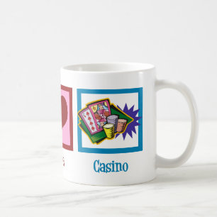 Peace Kärlek Casino Kaffemugg