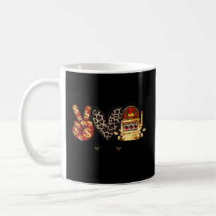 Peace Kärlek Casino Slot Maskin Win Money Lucky Kaffemugg