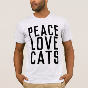 PEACE KÄRLEK CATS, Cat T-shirts manar