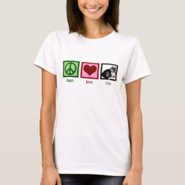 Peace Kärlek Cats Cute Women Tee