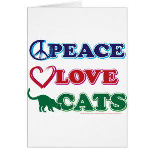 Peace-Kärlek-Cats Hälsningskort