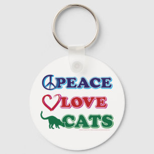 Peace-Kärlek-Cats Nyckelring