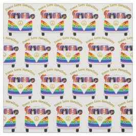 Peace Kärlek Cavaliers Kung Charles Spain Fabric Tyg