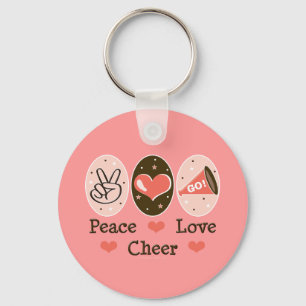Peace Kärlek Cheer Nyckelring