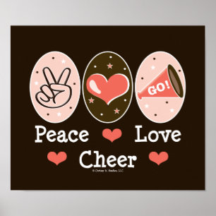 Peace Kärlek Cheer Poster