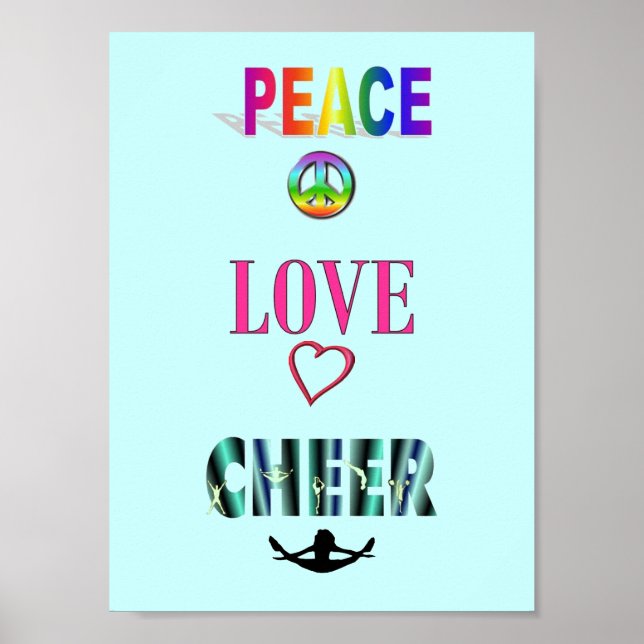 PEACE KÄRLEK CHEER POSTER (Framsidan)