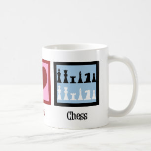 Peace Kärlek Chess Kaffemugg