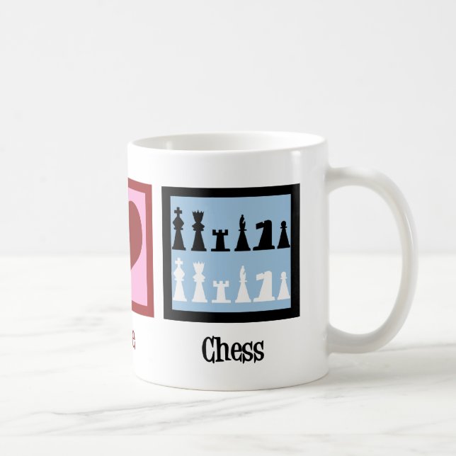 Peace Kärlek Chess Kaffemugg (Höger)