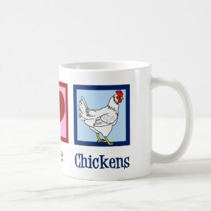 Peace Kärlek Chickens Kaffemugg