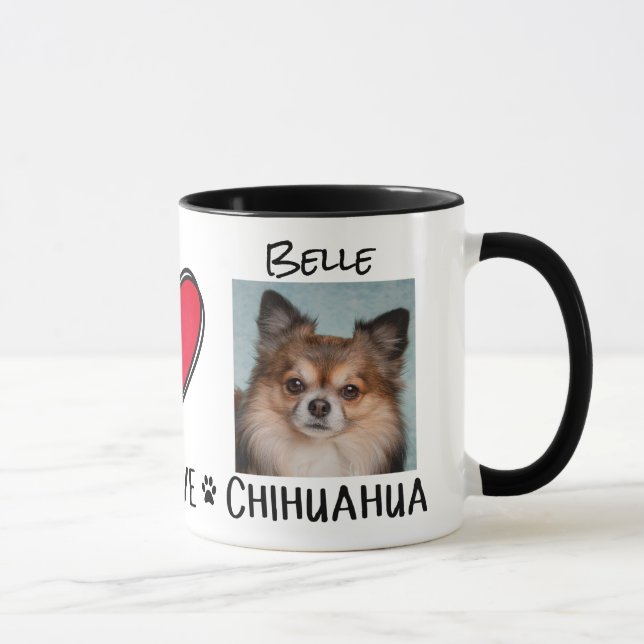 Peace Kärlek Chihuahua Lovers Mug Mugg (Höger)