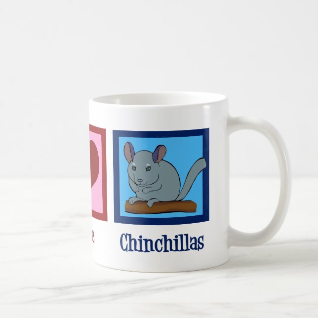 Peace Kärlek Chinchillas Kaffemugg (Höger)