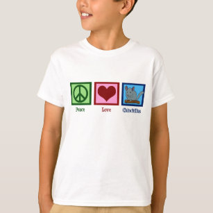Peace Kärlek Chinchillas Kids T Shirt