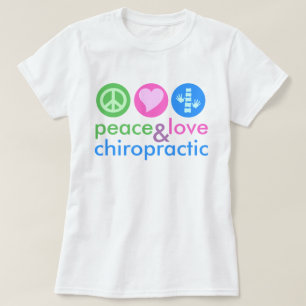 Peace Kärlek & Chiropraktic Anpassningsbar Tie Dy T-shirt